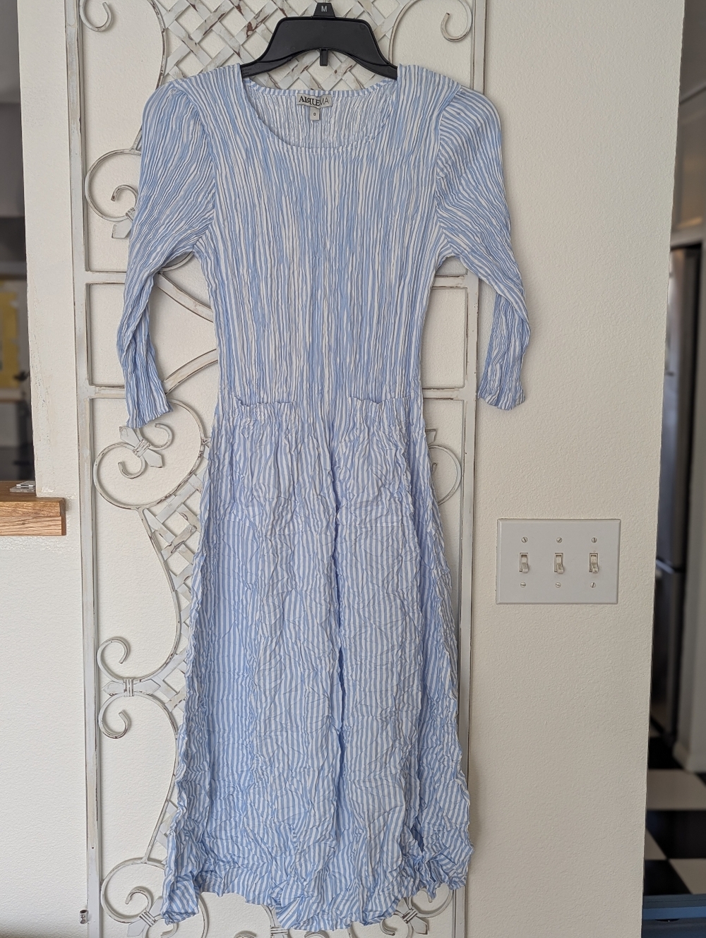 Alquema Crinkle Smash Pocket Dress NWOT